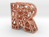 Bionic Necklace Pendant Design - Letter R 3d printed 