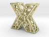 Bionic Necklace Pendant Design - Letter X 3d printed 