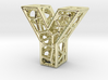 Bionic Necklace Pendant Design - Letter Y 3d printed 