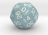 Eightfold Polyhedral d34 (Dull Blue) 3d printed 