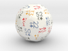 d52 playing cards sphere dice (White, 4 colors) 3d printed 