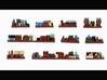 O Scale Interior Shelves loaded with Goods 10 Pack 3d printed 