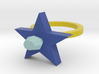 Blue  Pimpernel Ring 3d printed 