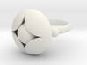 Ellipse Flower Ring #2 @ 20 mm with berries 3d printed 