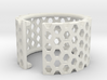 Slim Perforated Honeycomb Ring 3d printed 