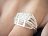 Geometry Caged Love Ring - My Heart Is In A Cage - 3d printed 