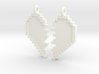 Pixel Heart Friendship Pendant 3d printed 