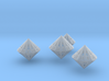Small Dipyramidal Dice Set 3d printed 