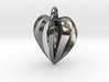 Twisted Heart Pendant 3d printed 
