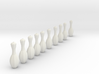 bowling pins, for mini bowling needs thread to att 3d printed 