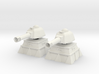 28mm Tank Cannon Turret and Bunker (x2) 3d printed 