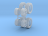 1:48 Scale 14" Turbine Wheels and 195/50R14 Tires 3d printed 