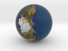 1" Earth globe for tabletop space games 3d printed 