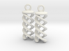 Triple Helix Earrings 3d printed 