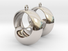 MobTor Earrings: the half Mobius Torus Shell 3d printed 