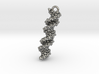 DNA Molecule Earring / Pendant Silver 3d printed 