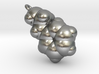 Love Molecule 2-PEA Pendant, Silver 3d printed 