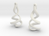 Helixial Elliptical Ear Rings 3d printed 