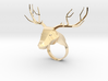 Low Poly Deer Ring 3d printed 
