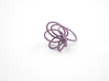 Flora Ring A (Size 8) 3d printed Custom Dyed Color (Eggplant)