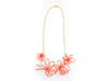 Flora Necklace 3d printed Coral (Custom Dyed Color)