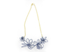 Flora Necklace 3d printed Azurite (Custom Dyed Color)