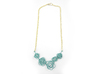 Sprouted Spiral Necklace 3d printed Teal (Custom Dyed Color)