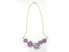Sprouted Spiral Necklace 3d printed Wisteria (Custom Dyed Color)
