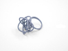 Sprouted Spiral Ring (Size 8) 3d printed Azurite (Custom Dyed Color)