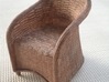 Wicker Chair in 1:12, 1:24 3d printed 1:12 painted with thin acrylic layers