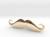 "Italian" Moustache Tie Bar (Metals) 3d printed 