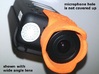 Mobius Action Cam Lens Hood V2.2 - FPV protection 3d printed lens hood does not cover the microphone hole