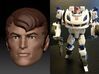 SPIKE Homage Exosuit Head For TF FOC JAZZ 3d printed Spike head printed in Full Color Sandstone on Generations Deluxe Class FOC Jazz. JAZZ body is fully transformable with head attached. Jazz figure sold separately.