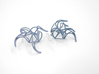 Aster Earrings 3d printed Azurite Nylon (Custom Dyed Color)