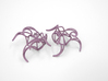 Aster Earrings 3d printed Wisteria Nylon (Custom Dyed Color)