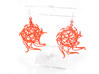 Aster Globe Earrings 3d printed Coral Nylon (Custom Dyed Color)
