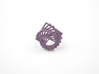 Arithmetic Ring (Size 7) 3d printed Wisteria Nylon (Custom Dyed Color)