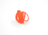 Arithmetic Ring (Size 6) 3d printed Coral Nylon (Custom Dyed Color)