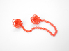 Sprouted Spiral Collar Tips 3d printed Coral Nylon (Custom Dyed Color)