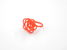 Sprouted Spiral Ring (Size 6) 3d printed Coral Nylon (Custom Dyed Color)