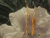 "I Love You" Sound Wave Earrings 3d printed I Love You Earrings in Gold with Gold Plated Ear Hooks