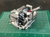 FA10001 Engine for Tamiya Wild One, FAV 3d printed Pic shows engine plus option exhaust fitted to the FAV gearbox (sold separately)