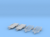 HO Scale Flatbed trailers and trailer frames X4  3d printed 