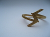 Arrow Ring (Size 7) 3d printed Polished Gold Steel