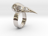 Realistic Raven Skull Ring - Size 9 3d printed 