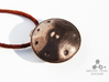 Handpan Instrument Pendant v4 3d printed Polished Bronze Steel Finish