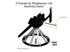 3 Pounder Polyphemus x 6 1/64 3d printed 