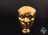 Beethoven's Life Mask [6cm] Hollow 3d printed Front [Polished Bronze]