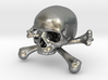 58mm 2.28in Skull & Bones Skull Crane Schädel 3d printed 