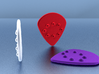 Jazz style thick guitar pick with dimples 3d printed Jazz Style Guitar Pick with Dimples